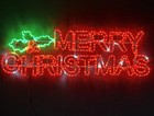 Twinkling Merry Christmas with Holly Rope Light Motif