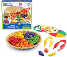 Super Sorting Pie, Fine Motor Toy, Early Number, Patterns, 68 Pieces, Grades Pre