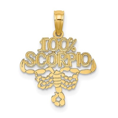 10K Gelbgold 100% Skorpion Sternzeichen Charm