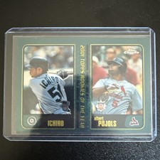 2001 Topps CHROME Rookies Albert Pujols, Ichiro Suzuki #T99 Chrome ROOKIE CARD