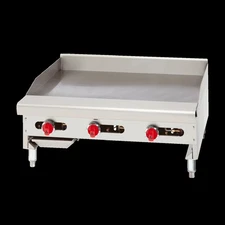 American Range ARMG-48-24 48" Countertop  Manual Gas Griddle w/ 1" Thick Plate