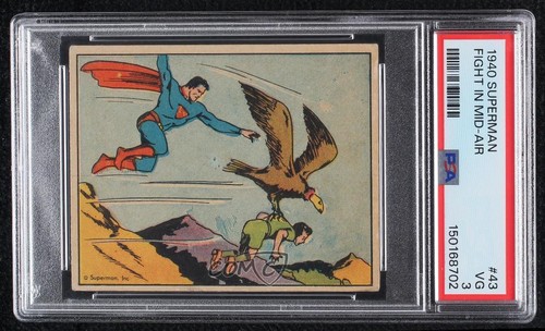 1940 Gum Inc Superman #43 Fight In Mid-Air — PSA 3