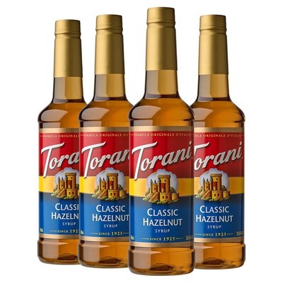Torani Syrup, Classic Hazelnut, 25.4 Ounces (Pack of 4) Ounce 