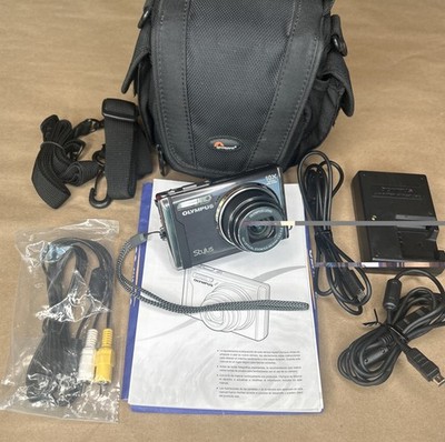 Olympus STYLUS-9000 12.0MP 10x Digital Camera Bundle Black Tested