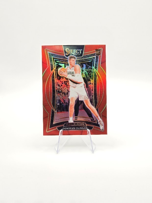 Donovan Clingan 2024-25 Panini Select RC Red SP /199 #69 Trail Blazers