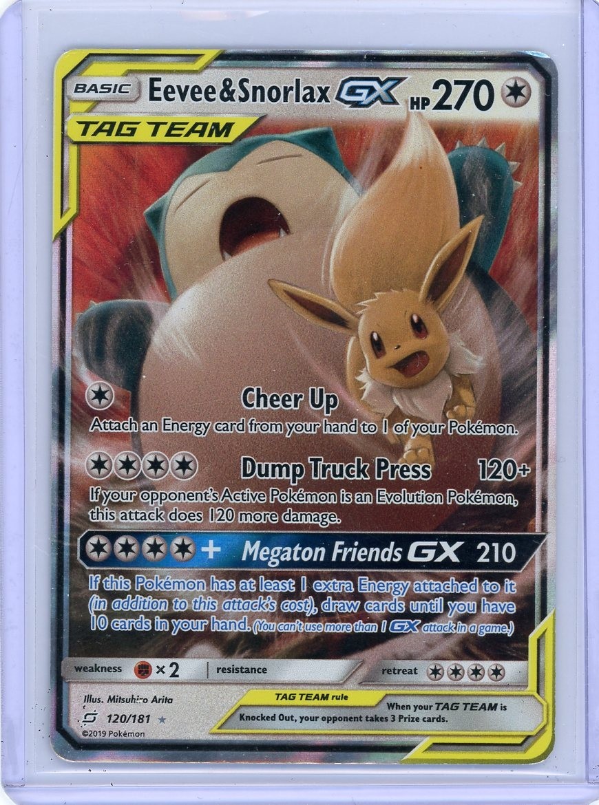 Pokemon TCG: Eevee & Snorlax GX - 120/181 SM9 Ultra Rare SM - Team Up MP