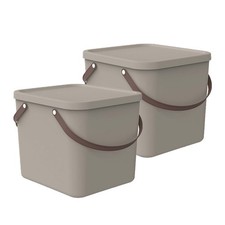 ROTHO 2er-Set 40l Aufbewahrungssystem ALBULA ...