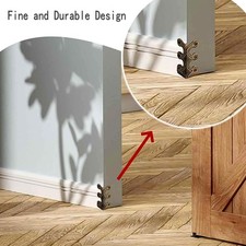 Skirting Board Corner Protectors Solid Brass Baseboard Corner Protectors, Vin...