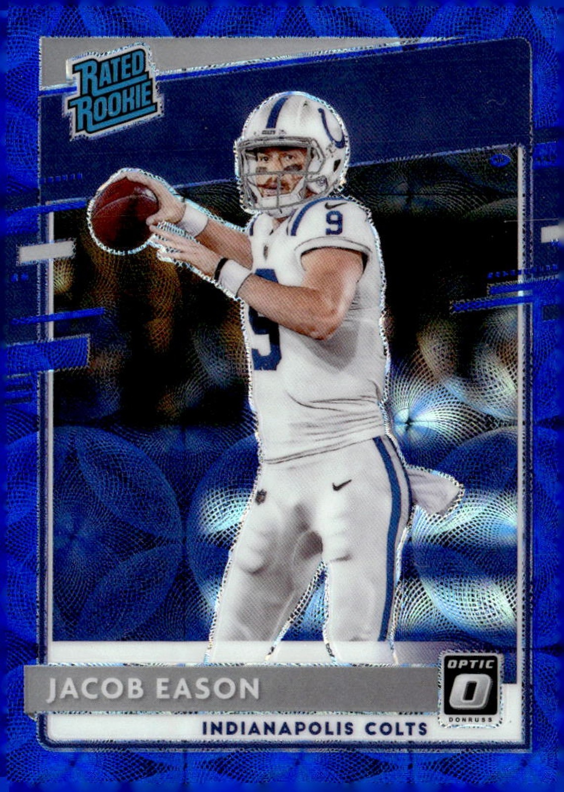 JACOB EASON 2020 PANINI DONRUSS OPTIC BLUE SCOPE PRIZM RC COLTS QZ