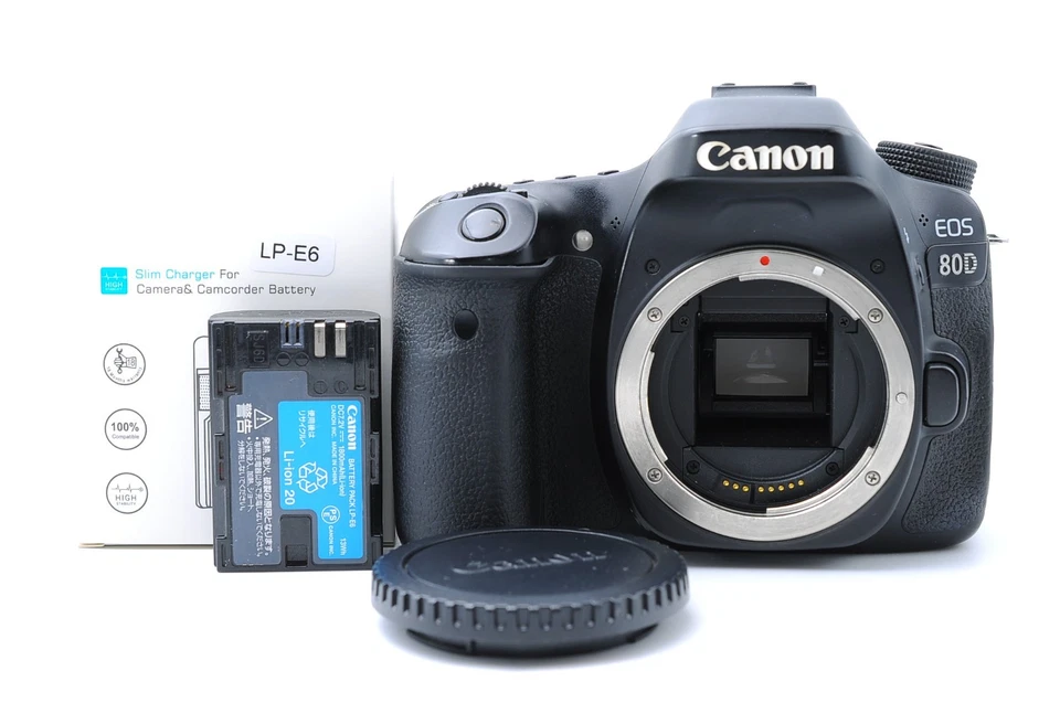 Excellent+5 Canon EOS 80D 24.2 MP Digital SLR Camera Black Body Only w/ Charger - Image 2 of 4