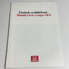 HONDA CIVIC COUPÉ CRX / 12p brochure catalog / DE German 1980s