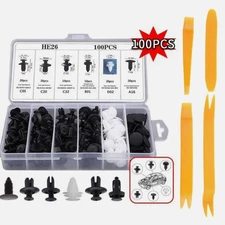 100pcs Box Set Bumper Fender Liner Push Type Retainer Clips for Toyota Fastener