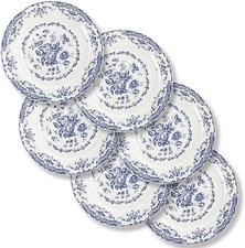 Dinner Plates, Ceramic Plates Set of 6, Kitchen Plates Microwave Safe, White