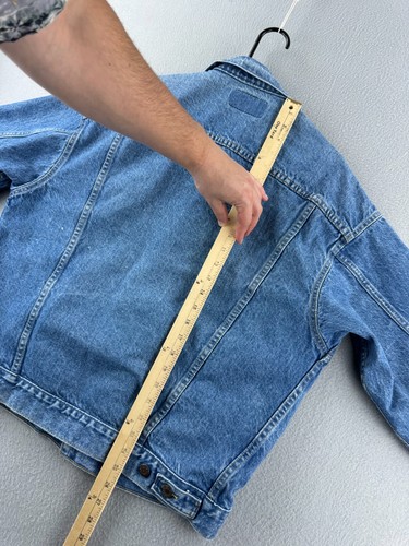 Vintage Levis Jacket Mens Large Blue Denim Trucker Type 3 80s Made in USA by Levi's, Size L, $49.99 - Photo 18
