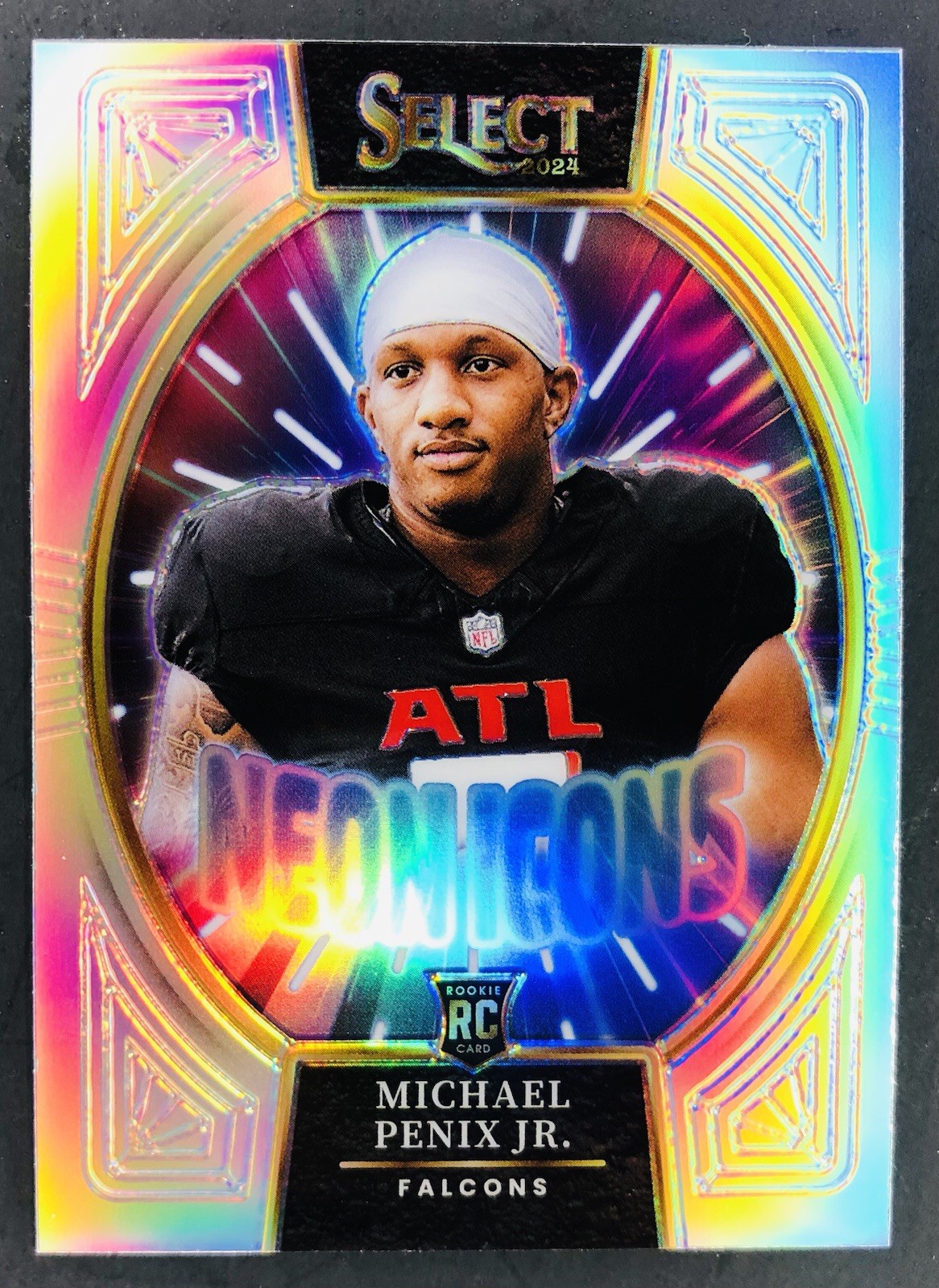 2024 Panini Select - Neon Icons Michael Penix Jr. #10 Silver Prizm (RC)