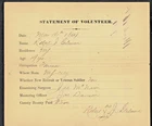 1864 Statement of Volunteer Signed w/an "X" Robert Gilmore NY
