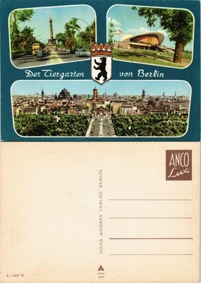 Ansichtskarte Berlin 3 Bild: Siegessäule, Kongresshalle und Stadt 1968