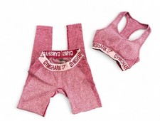 Gymshark 2 Piece Matching Set Flex Low Rise Leggings  Sports Bra - Burgundy S