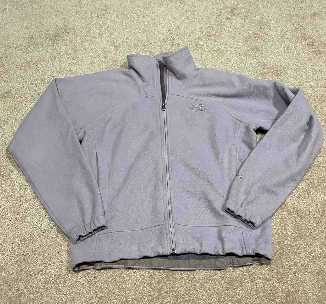 cyauのTHE NORTH FACE The North Face Sz S Lavender With Gray Logo Windwall Fleece Zipup