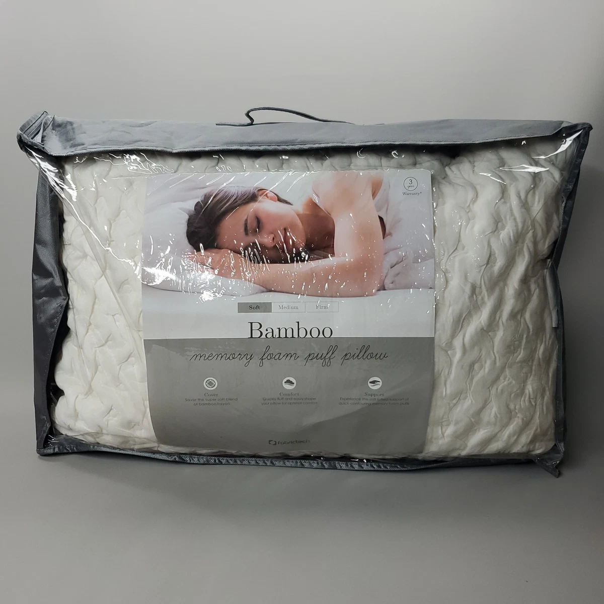 Purecare plush memory foam pillow deals