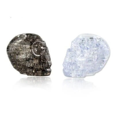 3D Crystal Blocks Human Skull Halloween Puzzle Glittery Plastic Model Toy Gift
