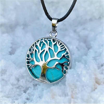 Silver And Stone Tree Of Life Necklace Silver Diamond Sapphire Celtic Tree Of Life Trinity Knot Necklace