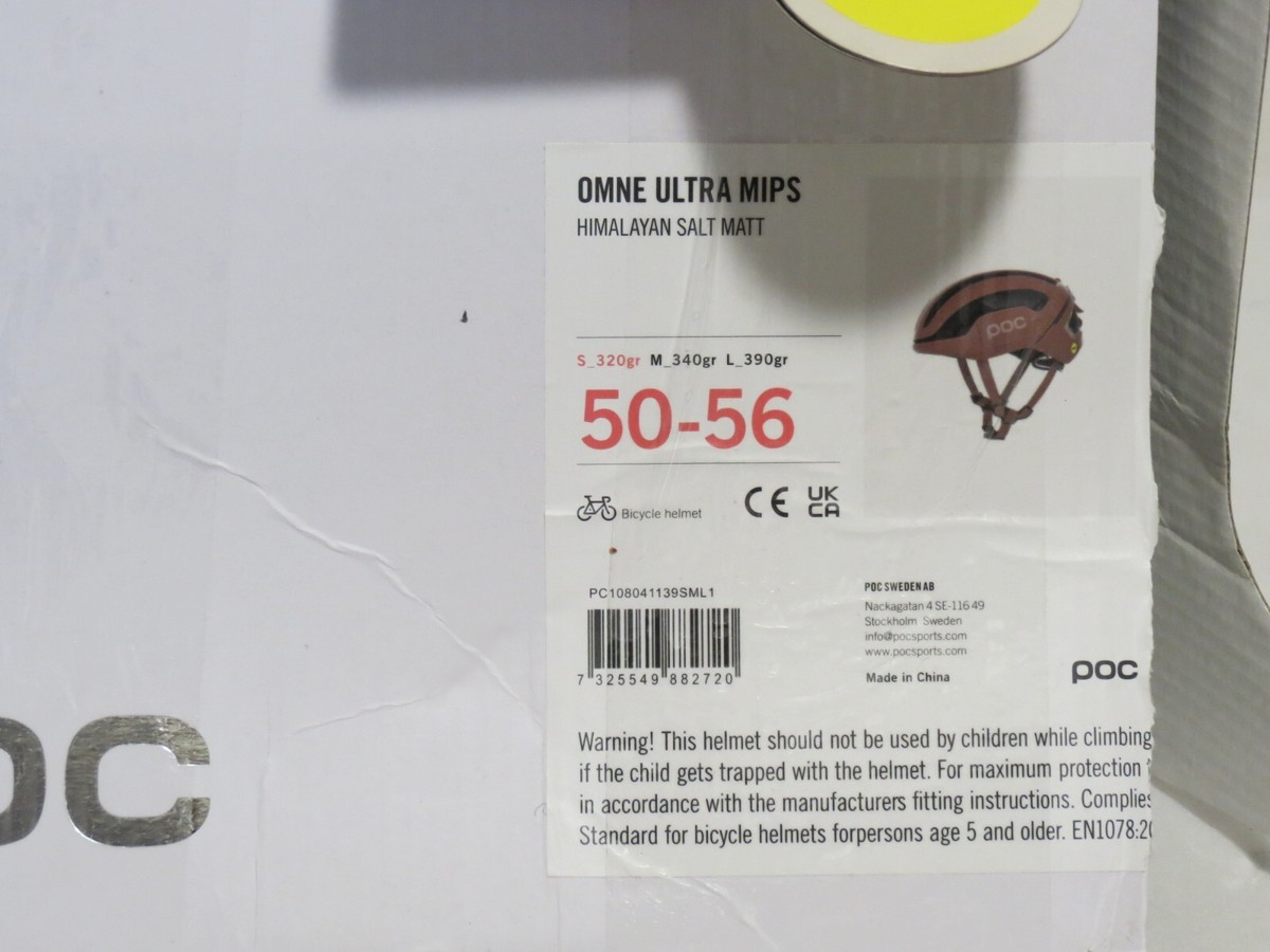 POC Omne Ultra MIPS Bike Helmet Size S 50-56 Himalayan Salt Matt 