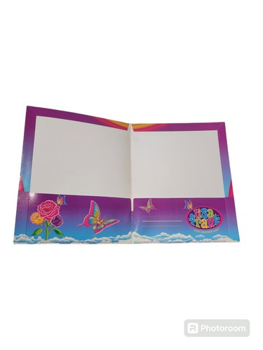 VTG lisa frank Pocket Folder Y2K Roses Butterflies Rainbow 2003 Unpunched (2) - Picture 5 of 6