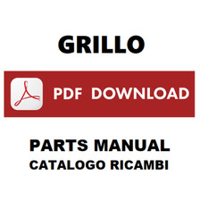 GRILLO G131 motore Lombardini 3LD510 Catalogo ricambi Manuale parti SPARE PARTS