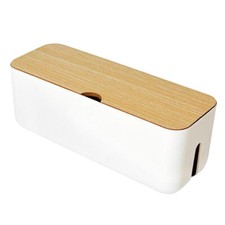 Cable Management Storage Box Messy Cord Hider Tidy Box Safety Organizer Keeper F