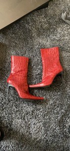 casadei red boots