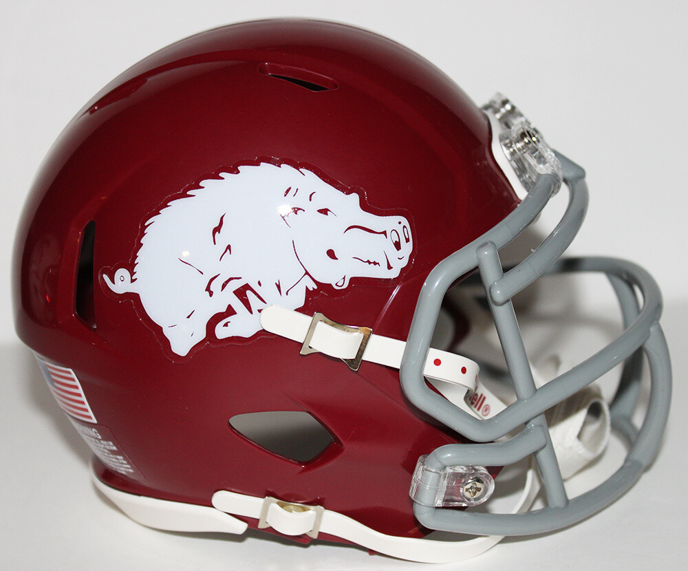 2014 Arkansas Razorbacks Custom Riddell Mini Helmet v Alabama