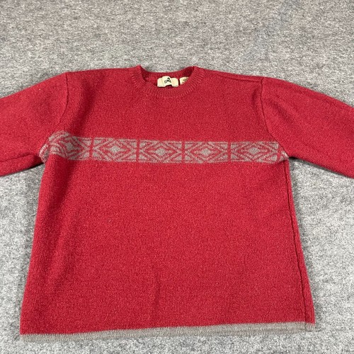 VTG EMS Eastern Mountain Sports Mens Medium Red Wool Short Nordic Heavy Outdoors - Picture 8 of 11
