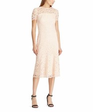 Ralph Lauren Lauren Lace Cocktail Dress - Belle Rose SIZE 6 25/5/28