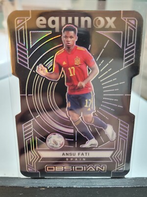 Ansu Fati Equinox Insert Purple 44/60 2021-22 Panini Obsidian Soccer