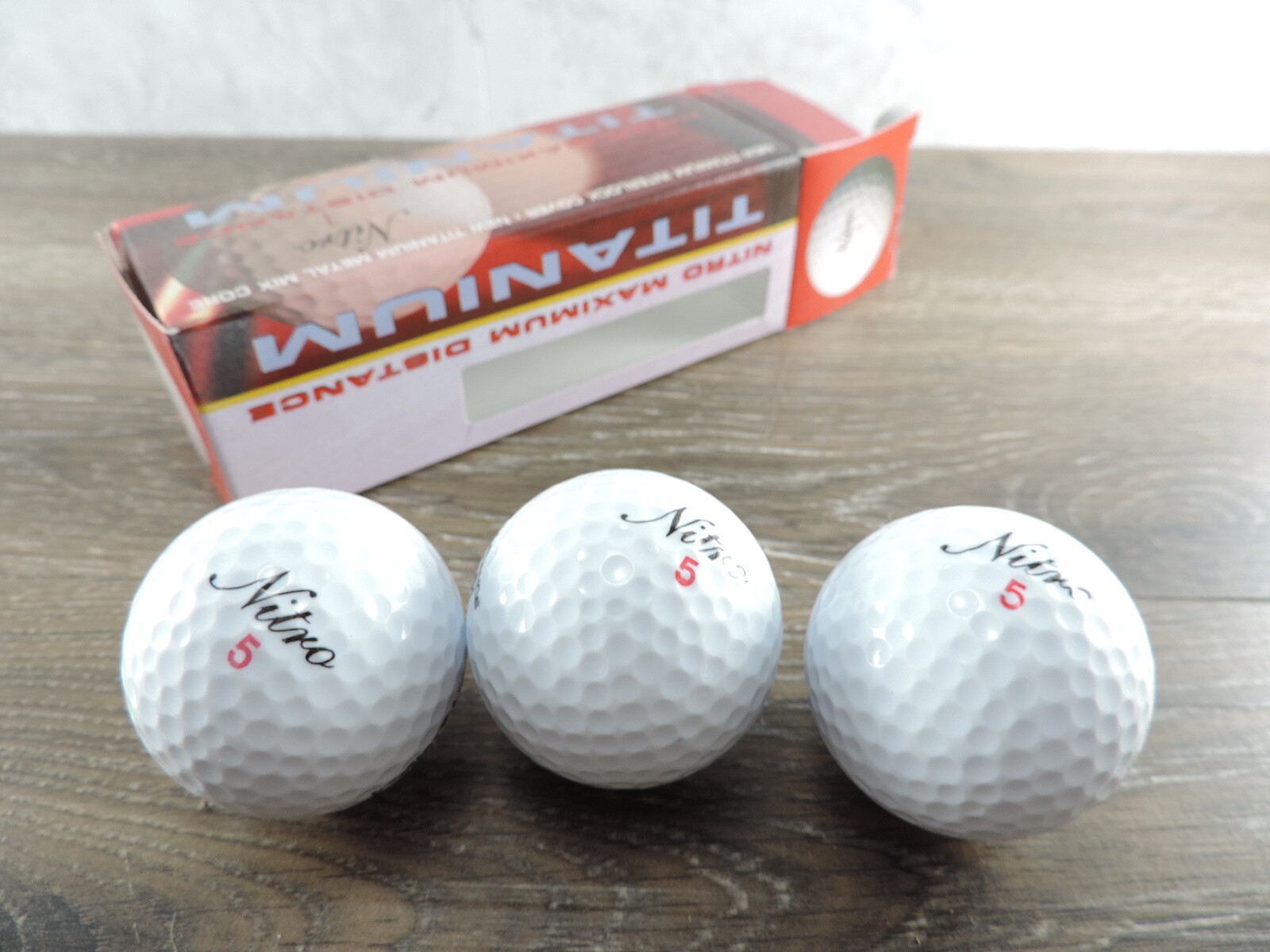 Titanium Nitro Maximum Distance Golf Balls 3 Ball Sleeve eBay