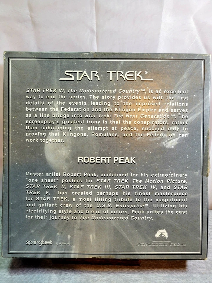 VTG 1993 Star Trek 1000 Pc. Complete Puzzle Journey To The Undiscovered Country - Image 2 of 3