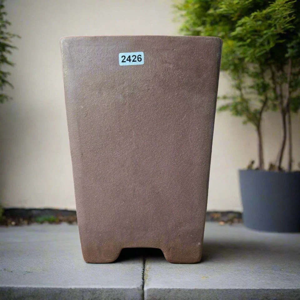 YORKSHIRE BONSAI 14cm Unglazed Bonsai Pot | Cascade | 14cm x 19cm | Brown