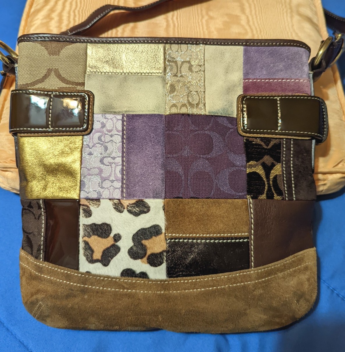 COACH Patchwork Limited Edition Leather Suede Cro… - image 2