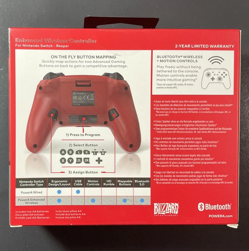 Official Nintendo Switch Enhanced Wireless Controller [ Overwatch Reaper ] NEW - Image 2 of 4