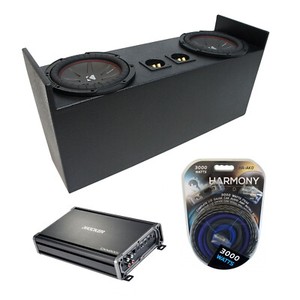 87-06 Jeep Wrangler YJ TJ Kicker CompR CWR10 Dual 10" Rhino Sub Box CX1200.1 Amp