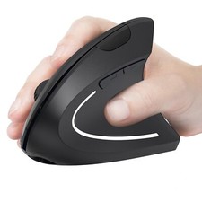 Rechargeable Vertical Mouse 2.4G 6 Buttons Carpal Tunnel Use Green Black