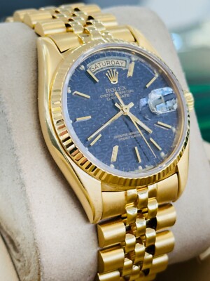 Rolex Day-Date 36 18038 Factory Blueish Purple Jubilee Dial Jubilee FULL SET B/P