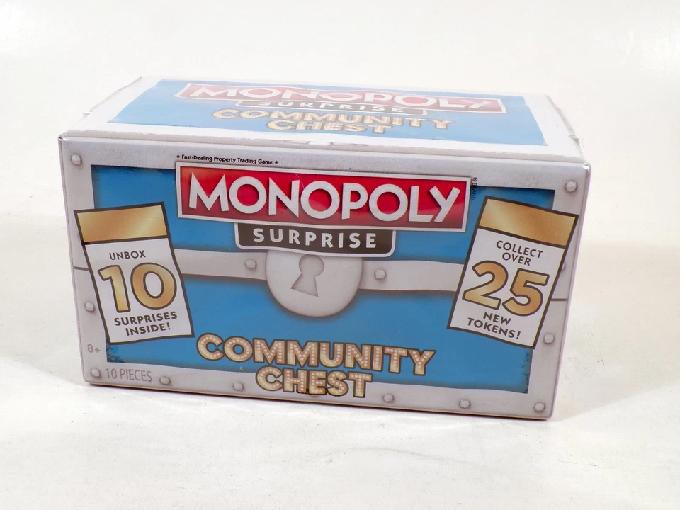 孩之宝 Monopoly SURPRISE 社区胸部 8 件密封盒带展示盒 — 第 4/4 张图片