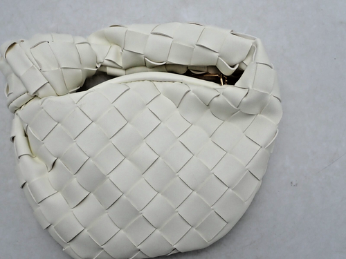 Bolso de mano tejido anudado Gomayee para mujer bolso hobo de diseñador de moda blanco - Imagen 2 de 7