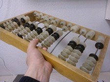 Vintage counting  frame wooden  plastic beads Soviet Russian Shop Merchant 