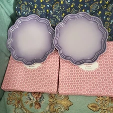 Le Creuset Frill Flower Plate set of 2 8 3/4" diameter Provence