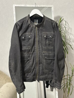 ジャケット・アウター DIESEL 2010s Garment-dyed rider's jacket Diesel Men's Biker Garment Dyed S/S 2010 Vintage Multipockets