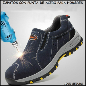 zapatos punta de acero hombre