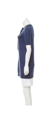 3.1 Phillip Lim Womens Wool Blend Knit Tunic Dress Blue Size Small